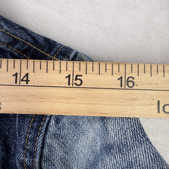 Ralph Lauren Denim & Supply Distressed Rip & Jean Jacket Womens Medium 2 Tone - Picture 13 of 16